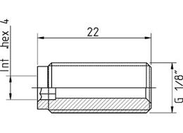 Adaptér  - G 1/8" s vnějším plným závitem, 150 MPa 19950 0016
