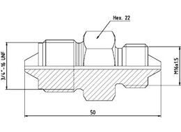 Adaptér -  3/4"-16 UNF - M 16x1,5, 300 MPa  19950 1615