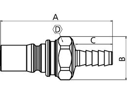 Vsuvka ultraFLOW - Hadicové zakončení 6,4mm (1/4")