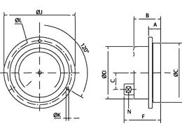 Manometr vnitř. závit 9/16"-18 UNF, pr. 150 mm,  na stěnu 4000 bar