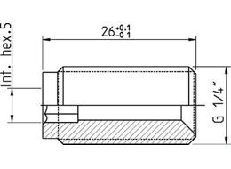 Adaptér - G 1/4" s vnějším plným závitem, 150 Mpa 19950 0015