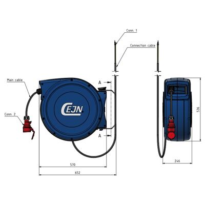 Naviják elektrického kabelu 400V